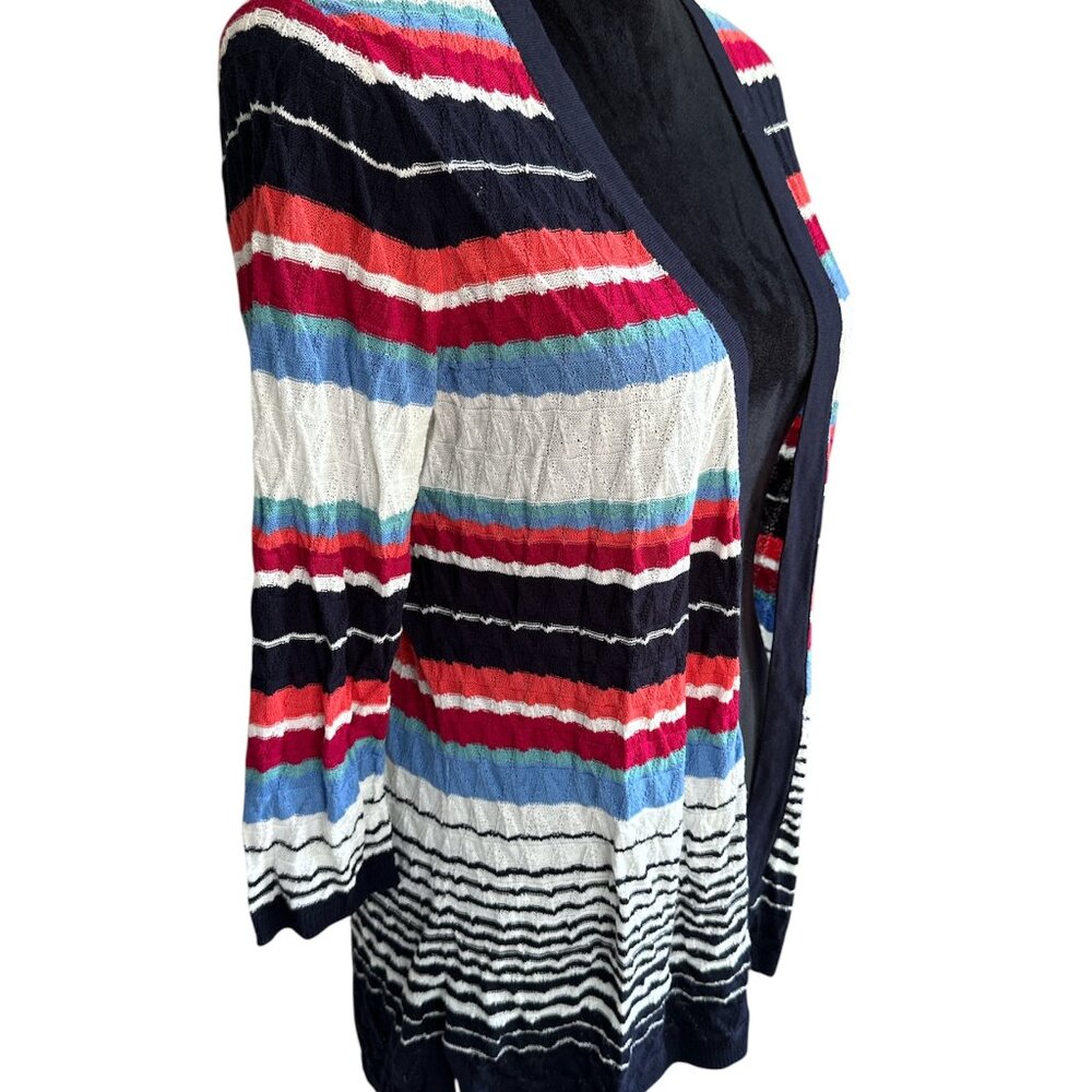 Talbots Multicolor Striped Cardigan - Picture 2 of 5